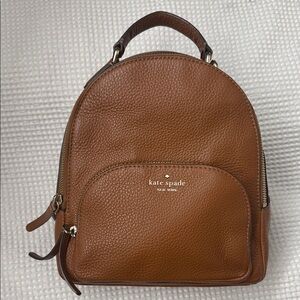 Kate Spade Mini Tan Pebbled Leather Backpack